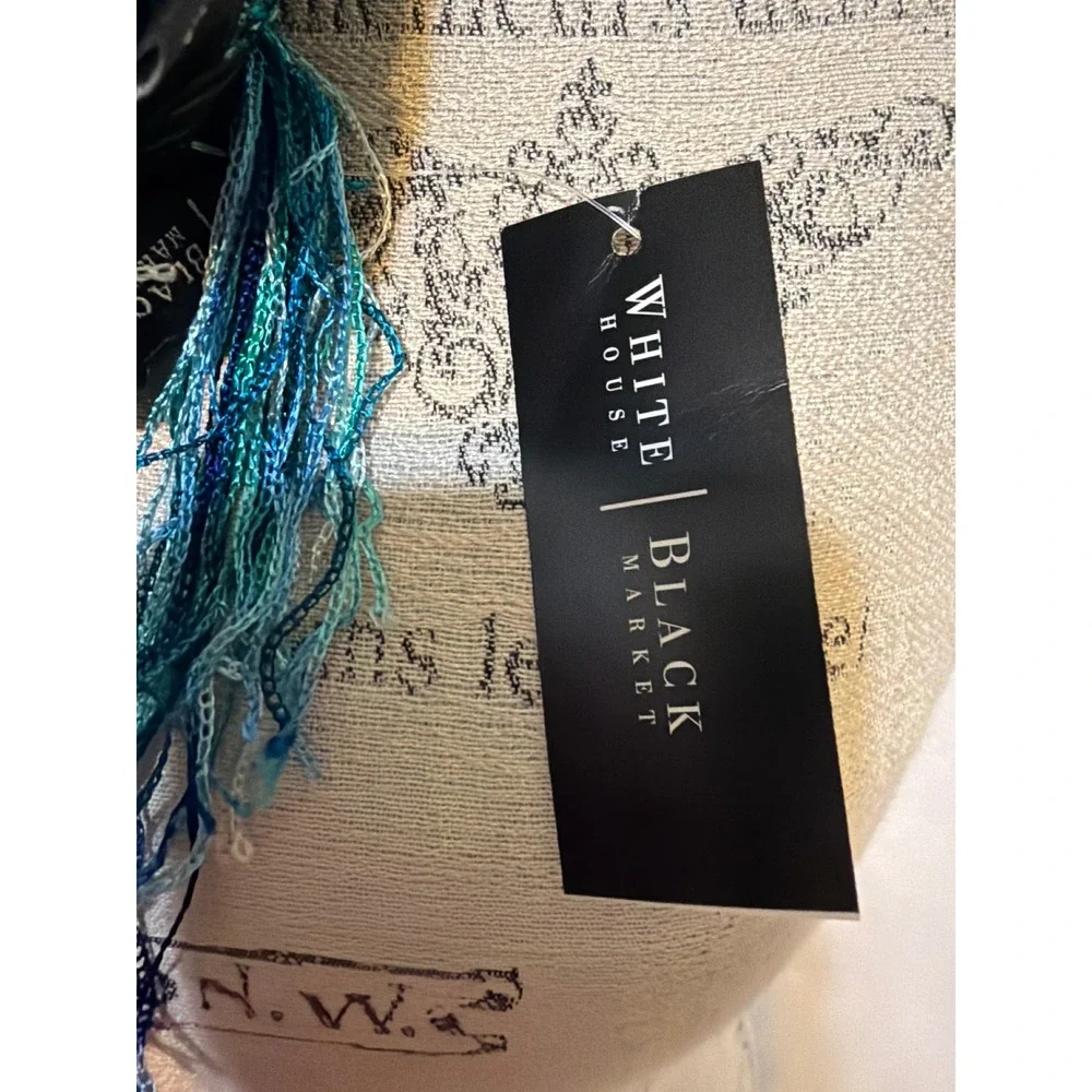 White House Black Market Scarf Lagoon NWT NEW